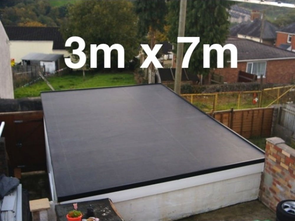 Finished EPDM rubber flat roof